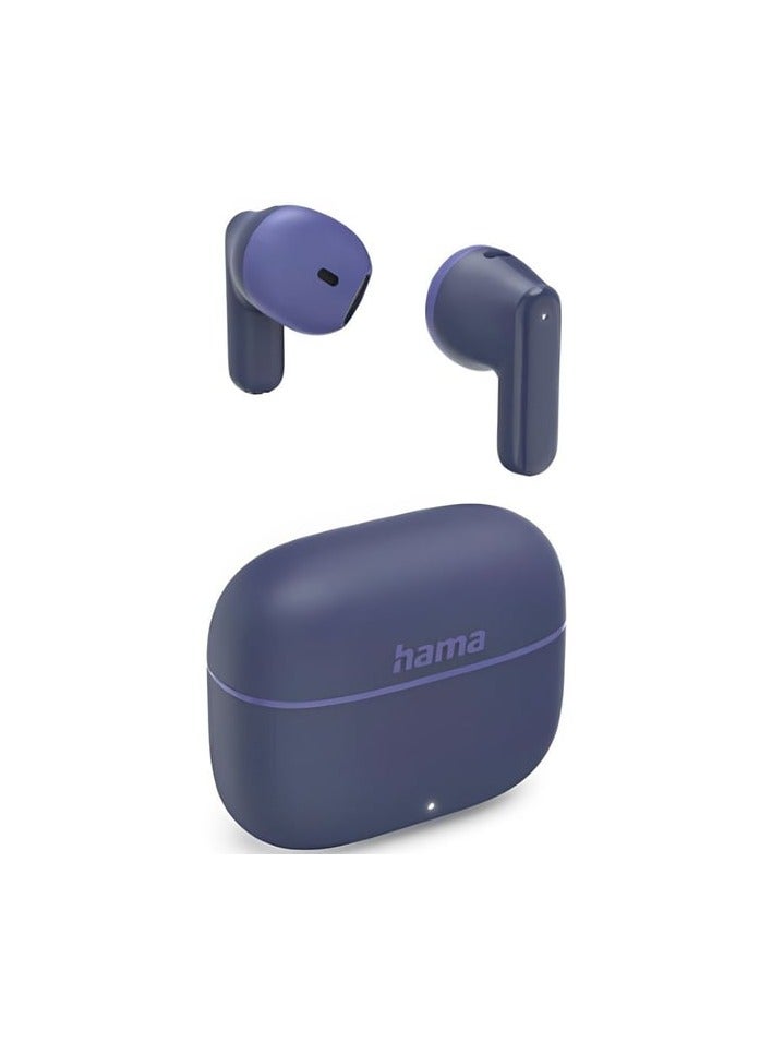 Hama Wireless Earbuds, Wireless Bluetooth Earphone with Touch Control, In-Ear True Wireless Earbuds with 20 Hours Playtime, Voice Control, In-Ear Calling, USB-C Charging Box - Blue - Image 5